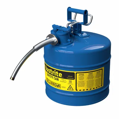 JUSTRITE TYPE II SAFETY CAN: For Use With Kerosene, 5 gal Capacity - Kerosene Safety Cans