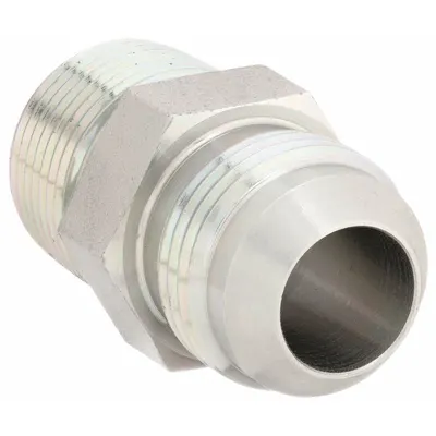 AEROQUIP Hydraulic Hose Adapter: 3/4 in x 3/4 in Fitting Size, Male x Male, NPTF x JIC - NPTF-to-JIC Steel Hydraulic Hose Adapters