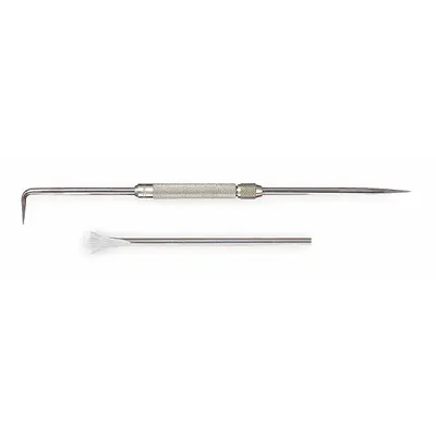 STARRETT Adjustable Sleeve Scriber: Straight, Round, Steel, Knurled, Nonmagnetic - Double-End Scribers
