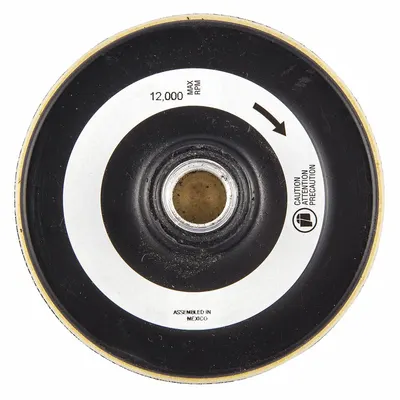 OEM Hook-and-Loop Disc Backup Pad: 5 in Dia x 1/2 in T - Internal-Thread Surface-Conditioning Disc Backing Pads