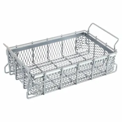 MARLIN STEEL WIRE PRODUCTS Parts Washer Basket: Rectangular, Steel, Silver, 16 in Basket Lg - Rectangular Parts Washer Baskets