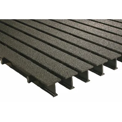 FIBERGRATE Fiberglass Pultruded Grating: Structural Grating, 4 ft x 10 ft Nominal Size (WxL) - Flame-Resistant Structural Grating