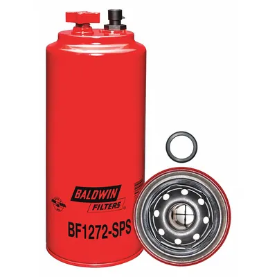 BALDWIN FILTERS Fuel Filter: Spin-On, 3 11/16 in Outside Dia, 1"-14 Thread Size, Cellulose - Spin-On Fuel Filters