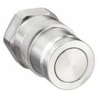 This 71 Series hydraulic quick-connect coupling plug from PARKER features a 316 stainless steel body and a nitrile seal. Designed for rapid, leak-free connection and disconnection of hydraulic hoses in industrial fluid power systems. Suitable for applications requiring corrosion resistance and reliable sealing under pressure