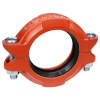 This grooved pipe coupling is designed for joining grooved-end pipes in mechanical piping systems. Constructed of ductile iron with an NBR seal, it is rated for a maximum operating pressure of 1,000 psi. Suitable for water, air, and light oil services in fire protection, HVAC, and industrial applications