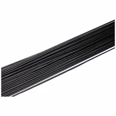 Round HDPE welding rods for plastic welding applications. Marine-grade formulation provides resistance to saltwater and chemicals. Each rod measures 3/16 inch in diameter and 48 inches in length. Supplied in a 1-pound package containing 24 rods.