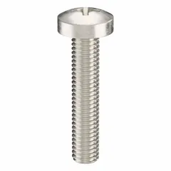 Pan head machine screws with M5x0.80 thread, 25 mm length, made from 316 stainless steel with a plain finish. Phillips drive, #2 drive size. Supplied in a pack of 10. Suitable for general fastening applications requiring corrosion resistance.
