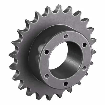 TRITAN Bushed Roller Chain Sprocket: For 80 Chain, 24 Teeth, 7.661 in Pitch Dia - Size 80 Bushed-Bore Roller Chain Sprockets