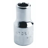 PROTO Socket: SAE, 1/4 in Drive Size, 1/2 in Socket Size, 12-Point, Std, Black Oxide, Socket (MPN J4716TB)