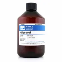 RPI Glycerol: 500 mL Volume, USP, BSE/TSE Free, Liquid, Plastic (MPN G22020-0.5)