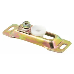 This hanging door pivot bracket from PRIME-LINE measures 1 inch in width and 2 11/16 inches in height. It is designed for use as a bracket in closet door pivot applications, supporting and guiding the door during operation. Suitable for residential or light commercial settings where a compact bracket is required.