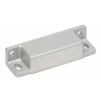 This magnetic push-to-close catch is made of plastic with a pull opening action. It measures 9/16 in in height and 2 1/2 in in width. Suitable for cabinet doors and enclosures requiring self-closing action