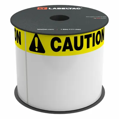 CREATIVE SAFETY SUPPLY LabelTac OSHA Header Supply: Caution, Yellow Caution OSHA Header Supply - LabelTac Caution Precut Label Rolls