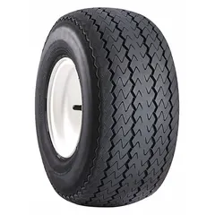 This MARASTAR street tire and wheel assembly is designed for golf cart applications. It features an 18X8.5-8 tire size and SU12 type, suitable for use on paved paths, resort grounds, or light utility routes.
