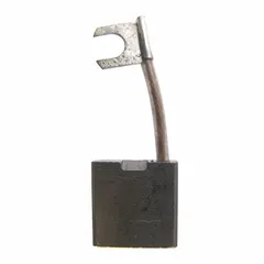 Carbon brush for conducting electrical current between stationary and moving parts in industrial motors. Compatible with Pacific Scientific motor models YP00352 and YP00569. Suitable for replacement in motor maintenance applications.