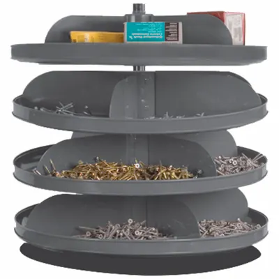 DURHAM MFG 1104-95 Revolving Storage Bin with Flat-Bottom Shelves - Revolving Storage Bins with Flat-Bottom Shelves