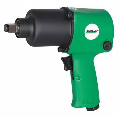 SPEEDAIRE Air Impact Wrench: Full-Size, 1/2 in Drive, Pistol-Grip, Square, Std - Pistol-Grip Air-Powered Impact Wrenches with Standard Anvils