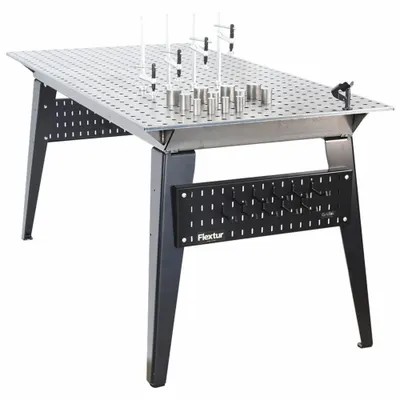 FLEXTUR Fixed-Height Modular Welding Table with Fixturing Kit - Fixed-Height Modular Welding Tables with Fixturing Kit