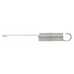 This suspension spring is a replacement part for washing machines, used to stabilize the tub during spin cycles and reduce vibration. It is designed as a counter balance component for the tub assembly.