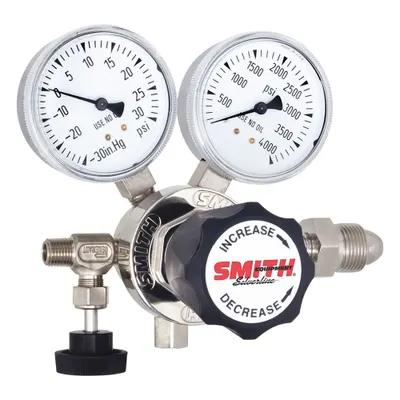SMITH EQUIPMENT High Purity Gas Regulator: Single Stage, CGA 346 Inlet, 1/4" Tube Outlet - High-Purity Air & Inert Gas Regulators
