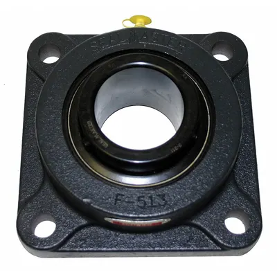 SEALMASTER 4 Bolt Flange Bearing: Radial Ball, 3 in Bore, Cast Iron, Set Screws - General Purpose Flange-Mount Ball Bearings