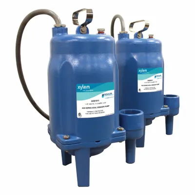 GOULDS Axial Gringer pumps: Single Phase, 1 hp, 230V AC, 2 in, Cast Iron, Corded Electric - General Purpose Sewage Grinder Pumps