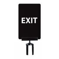 TENSABARRIER Vertical Acrylic Sign: Black, Exit/Exit Please Do Not Enter (Double Sided) Message (MPN SIGN-0711-250-33-V-S03 BRKT-HDSC-33)
