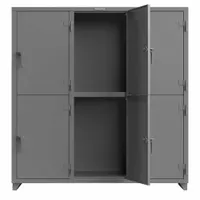 STRONG HOLD Locker: 72 in x 24 in x 75 in, Solid, 2 Tiers, 3 Units Wide, Padlock Hasp, Assembled (MPN 66-6D-24-2T-L)