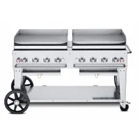 Portable Gas Griddle: Propane, 8 Burners, 129,000 BtuH Heating Capacity, 43 1/4 in Overall Ht (MPN MG-60)