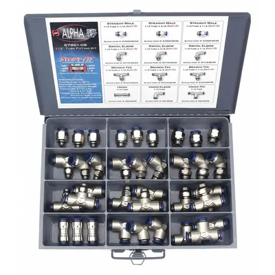 AIGNEP USA 87861-08 Push-to-Connect Tube Fitting Kit - Push-to-Connect Tube Fitting Kits
