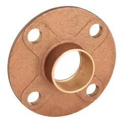 Cast copper sweat fitting adapter with cup end for 1-inch CTS copper tube and flange end for 1-inch pipe. Used to connect copper tubing to flanged piping systems in plumbing, HVAC, and industrial applications. Installed by soldering the cup joint.