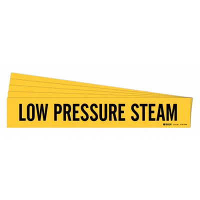 BRADY Low Pressure Steam Adhesive Pipe Marker - Low Pressure Steam Adhesive Pipe Markers