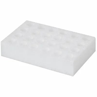 SPEX SAMPLEPREP Tube Rack: Foam, White, (24) Tubes - Lab Storage Racks