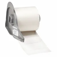 Nylon, black-on-white precut label roll measuring 1 in x 1 29/32 in. Designed for wire gauges 10 AWG to 12 AWG. Compatible with M710 printer series and requires M7-R6000 ribbon. Used for clear identification of wires in industrial wiring applications