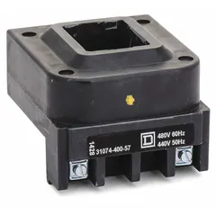 Replacement coil for NEMA contactors, rated 440/480V AC. Compatible with SQUARE D 8910 Type DPA12 contactors. Used to actuate the contactor in industrial motor control applications.