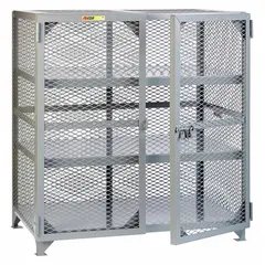 This industrial ventilated shelf cabinet from LITTLE GIANT features a gray finish, two fixed shelves, and a leg base. The ventilated body panels allow airflow, making it suitable for storage of tools, parts, and equipment in warehouses, factories, and maintenance facilities. The frame is assembled.