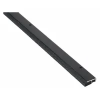 Flat-insert metal leaf weatherstripping with a 3 ft length, 1 1/16 in width, and 1 1/16 in height. Features an aluminum flange and neoprene insert. Used to seal gaps around doors to block drafts, moisture, dust, and pests in commercial and industrial facilities
