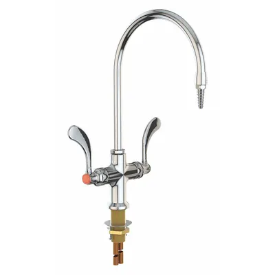 INSTOCK Laboratory Faucet: Faucet, Single-Post, For Cold Water/Hot Water Media - Single-Post Laboratory Faucets