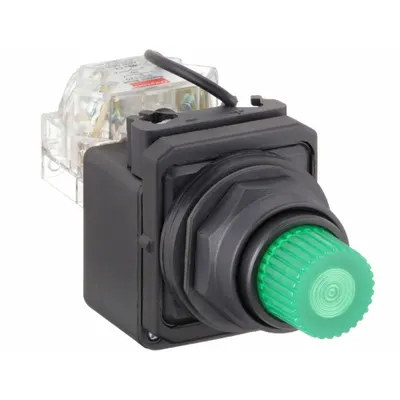 Dayton Pilot Light: 30 mm Panel Mounting Size, Green, LED - LED Pilot-Lights