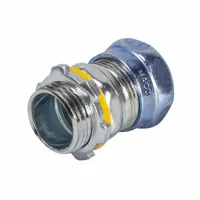 Compression Conduit Connector: Steel, 3 in Trade Size, 3 15/16 in Overall Lg, Non-Insulated, Gray (MPN 2942RT)
