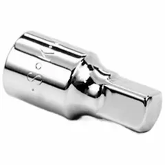 This 3/8" drive hand socket extension is used to extend the reach of a ratchet or torque wrench to access fasteners in confined or recessed areas. It features a chrome finish and is suitable for general mechanical tasks where a standard socket cannot reach.