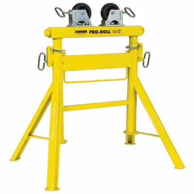 SUMNER Roller Head Pipe Stand: Straight Roller Head, 1,200 lb Max Load Capacity - Roller Straight-Head Pipe Stands