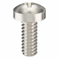 Pan head machine screws with M1.6x0.35 thread, 4 mm length, made from 316 stainless steel with plain finish. Phillips drive, #0 drive size. Supplied in a 100-piece pack. Used in general assembly, electronics, and equipment mounting where a low-profile head is required