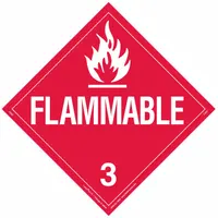 LABELMASTER Flammable Liquid Placard: Flammable, 10 3/4 in x 10 3/4 in, 10 3/4 in Label Ht, 25 PK (MPN Z-EZ2)