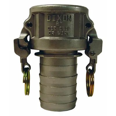 DIXON VALVE & COUPLING Cam and Groove Coupling: 6 in Coupling Size, 75 psi Max. Working Pressure @ 70 F - Type C Stainless Steel Cam & Groove Fittings