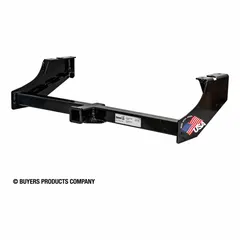 Class V hitch receiver for GM Express vans. Constructed from powder-coated carbon steel. Supports 12,000 lb gross trailer weight and 12,000 lb tongue weight. Installation at the back of the vehicle requires drilling.