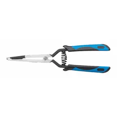Fiber optic insertion and extraction tool with a 10 1/2 in length and spring-loaded handle. Designed for installing and removing fiber optic connectors in telecom, data center, and network maintenance applications.