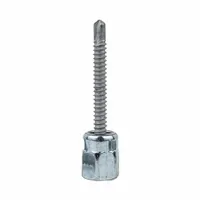Steel rod hanger with zinc plating for vertical mounting in steel applications. Screw size 1/4 in, overall length 2 in. Used to secure threaded rod or conduit in electrical, plumbing, and HVAC installations. Not ICC approved for concrete or seismic use. Pack of 25