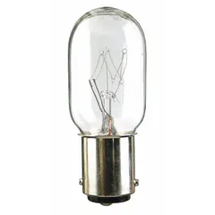 APPROVED VENDOR 25T8DC-120V T8 Tubular Incandescent Lamp, BA15d Base, 120V AC, White