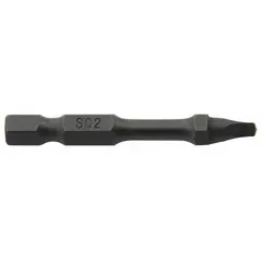 This impact bit is designed for use with power tools and impact drivers. It features a #3 bit size with a hex shank and an overall length of 2 inches. Suitable for driving fasteners in heavy-duty fastening applications.